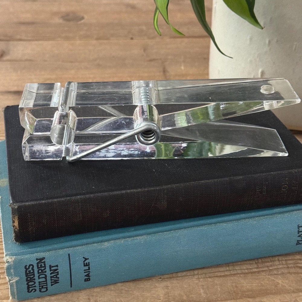 Huge vintage acrylic clothes pin desk decor
